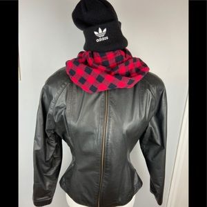 Black leather jacket